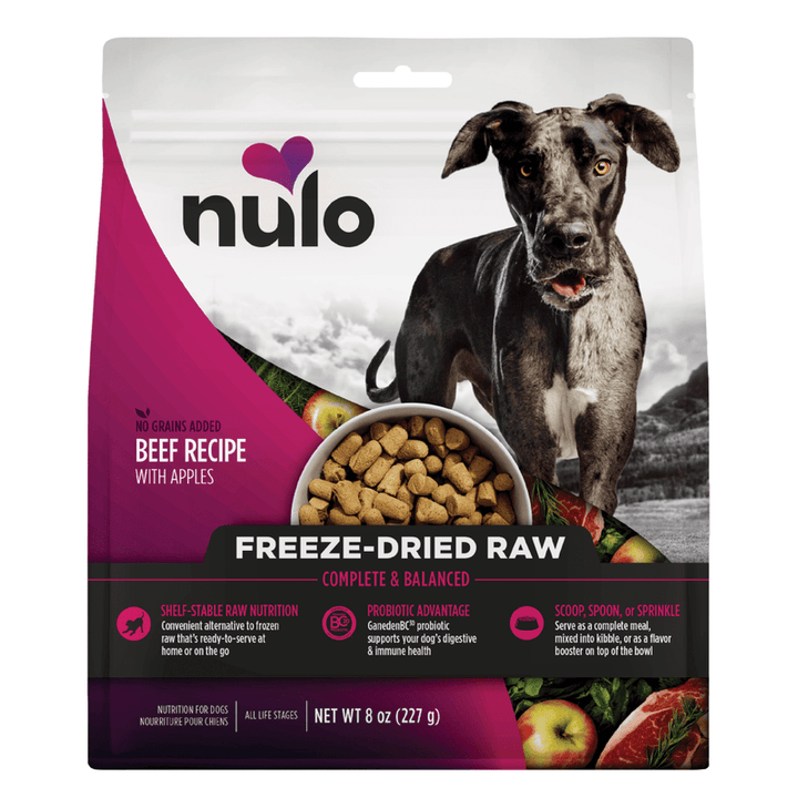 Nulo Freestyle Grain Free Beef Recipe with Apples Freeze-Dried Raw Dog Food 8oz