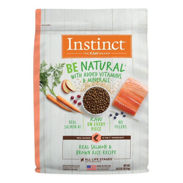 Instinct Be Natural Real Salmon & Brown Rice Recipe Dry Dog Food 24lb Bag