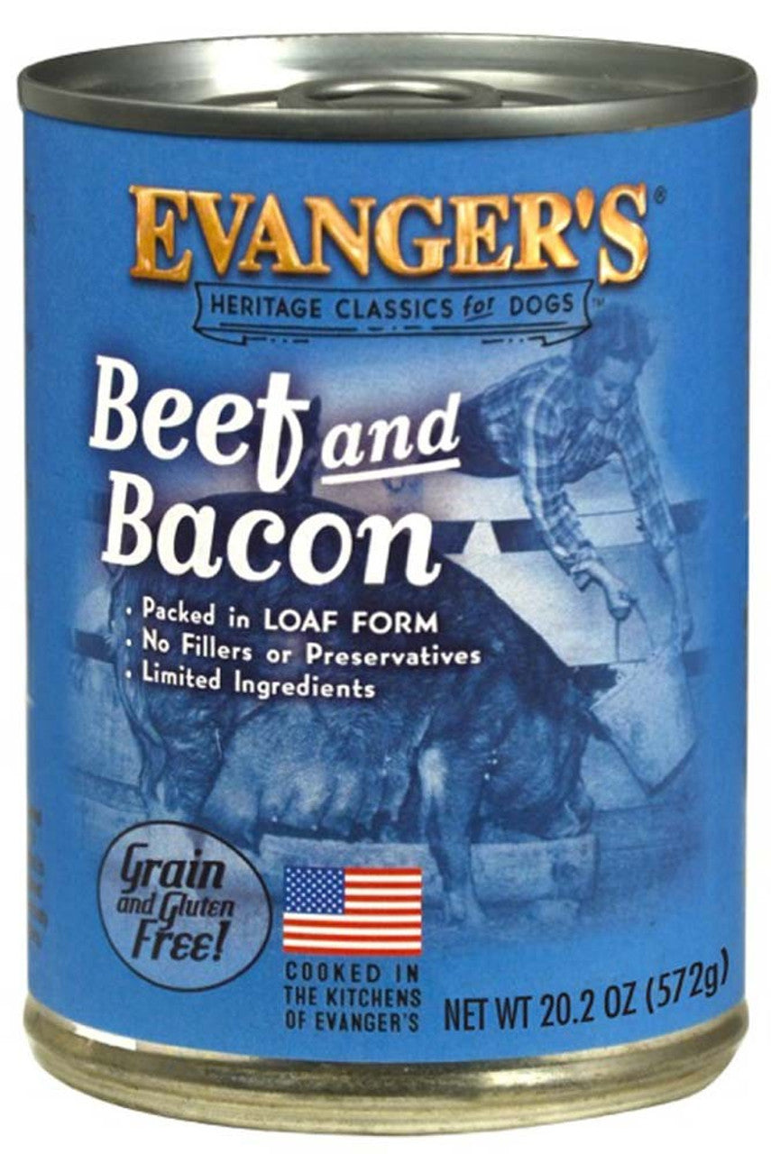 Evangers Heritage Classics Beef & Bacon Wet Dog Food 20oz