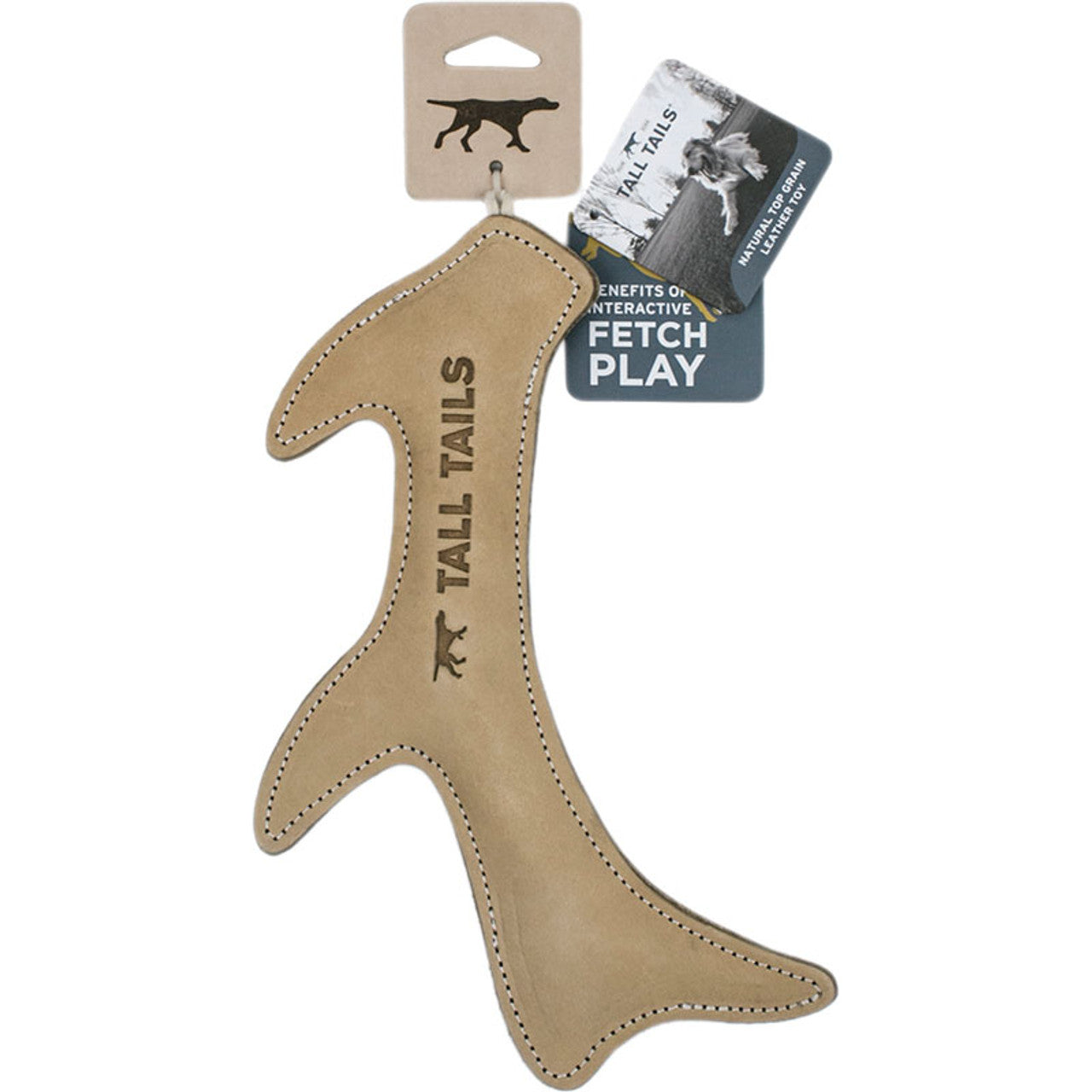 Tall Tails Natural Leather Antler Dog Toy PT651