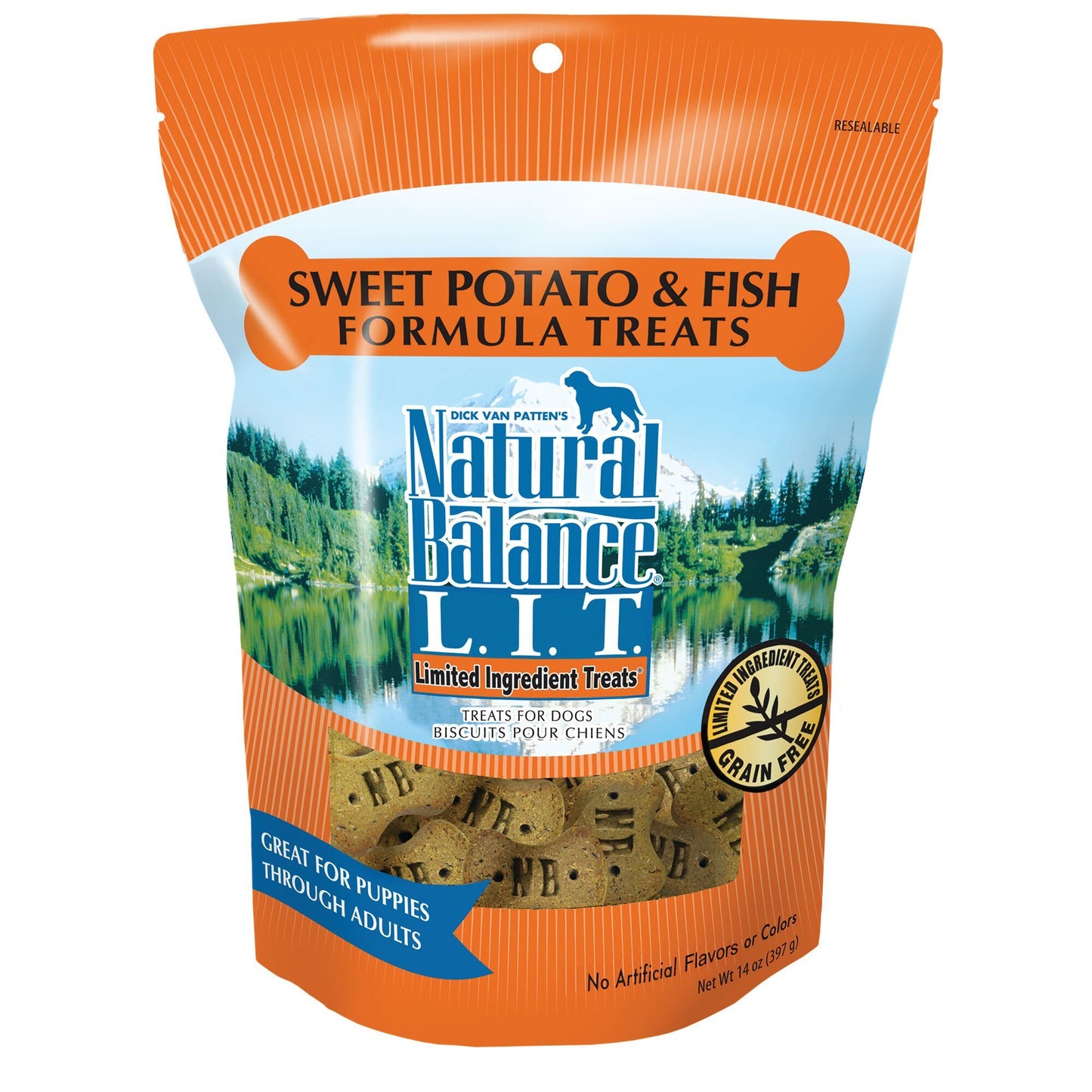 Natural Balance L.I.T. Limited Ingredient Treats Sweet Potato & Fish Formula Dry Dog Treats 14-Ounce