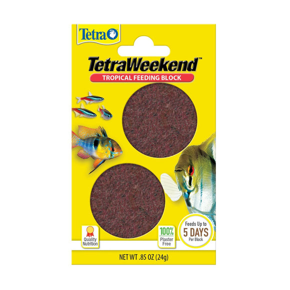 Tetra Weekend Tropical Feeding Block 0.85 Ounce  Feeds Fish up to 5 Days