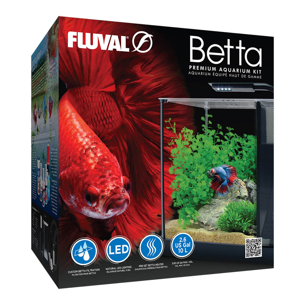 Fluval Betta Premium Aquarium Kit, 2.6 Gallon