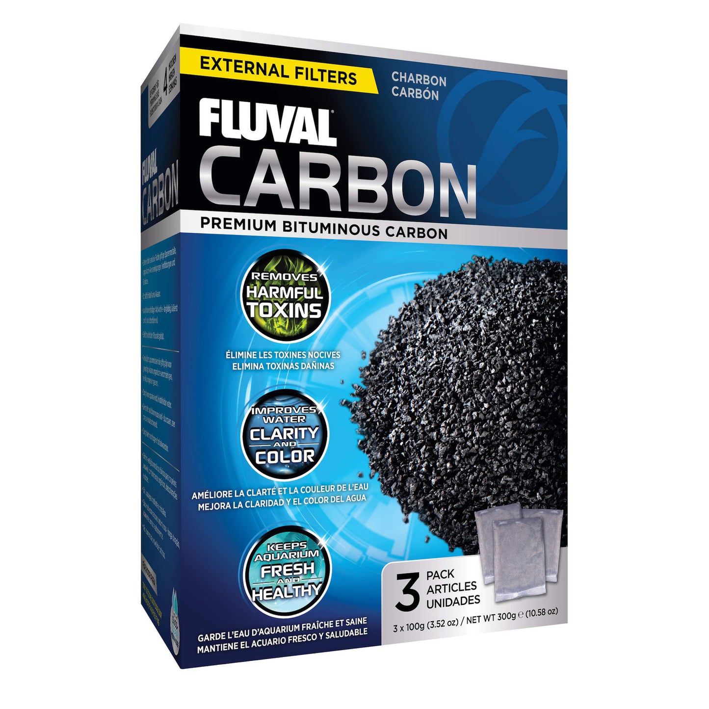 Fluval Carbon Nylon Bags 100 grams 3 Pack