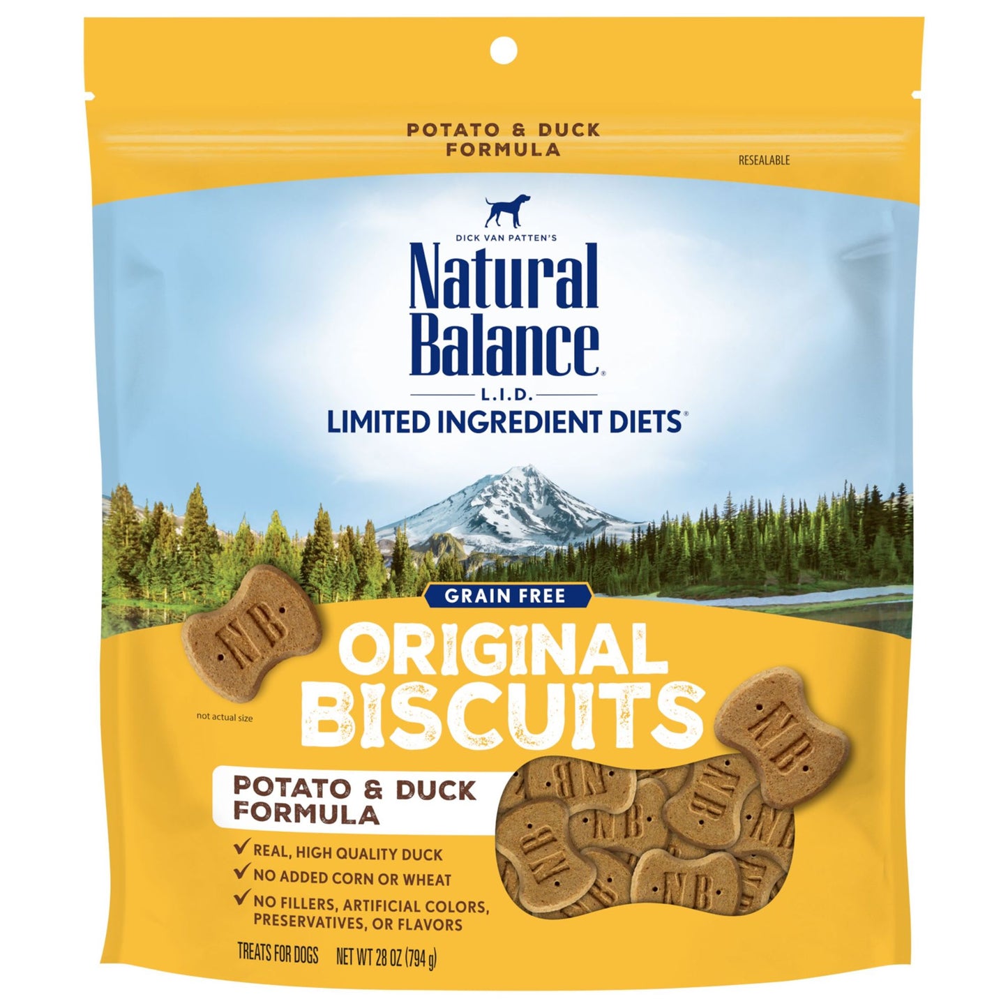 Natural Balance L.I.T. Limited Ingredient Treats Potato & Duck Formula Dry Dog Treats 28-Ounce