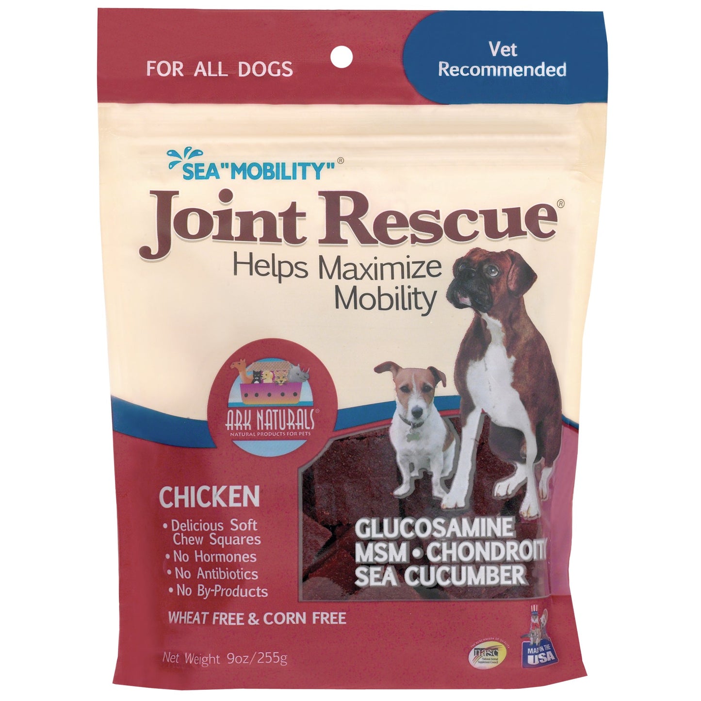 Ark Naturals Sea Mobility Joint Rescue Chicken Jerky for Dogs 9 oz