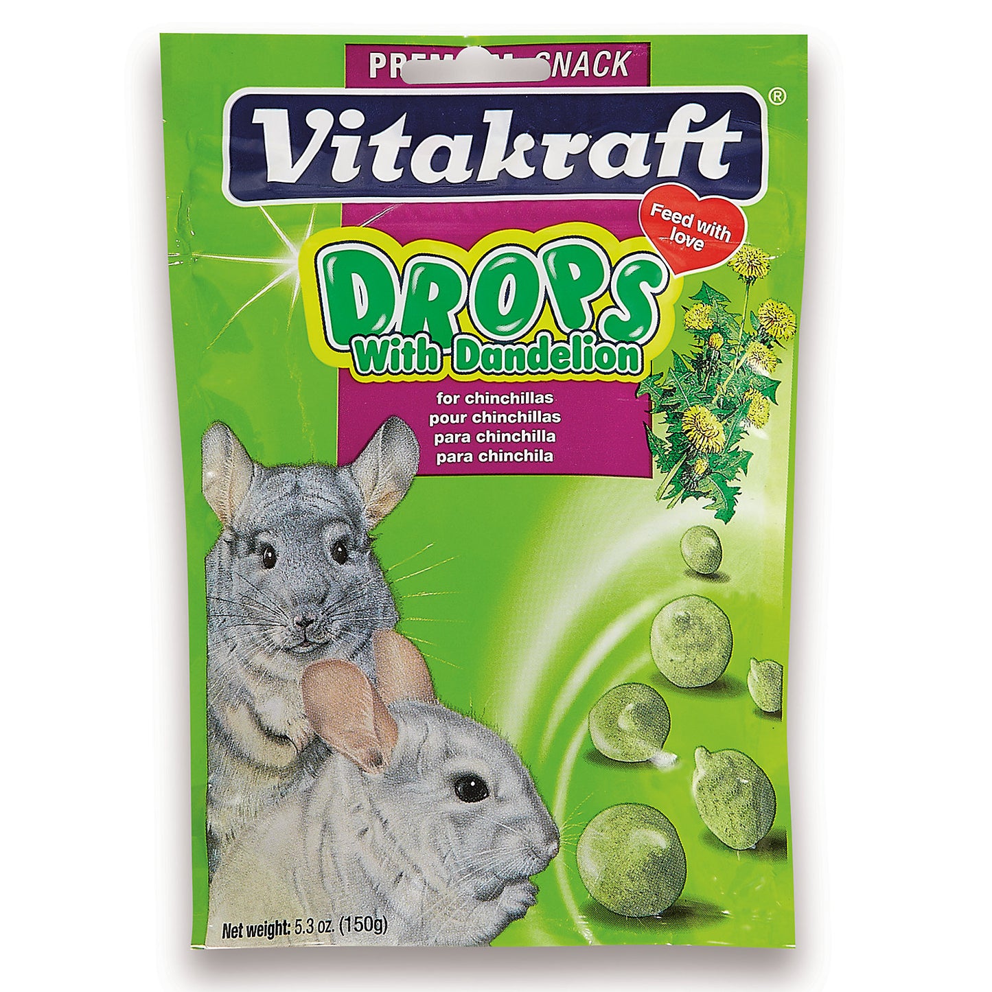 Vitakraft Dandelion Drops Chinchilla Treat 5.3 oz.