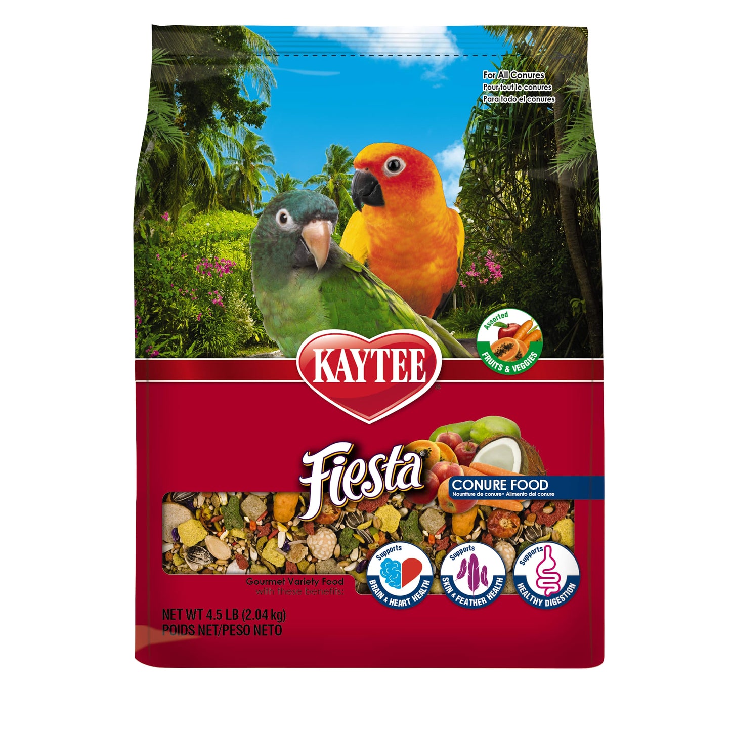 Kaytee Fiesta Conure 4.5 lb Fortified Gourmet Diet