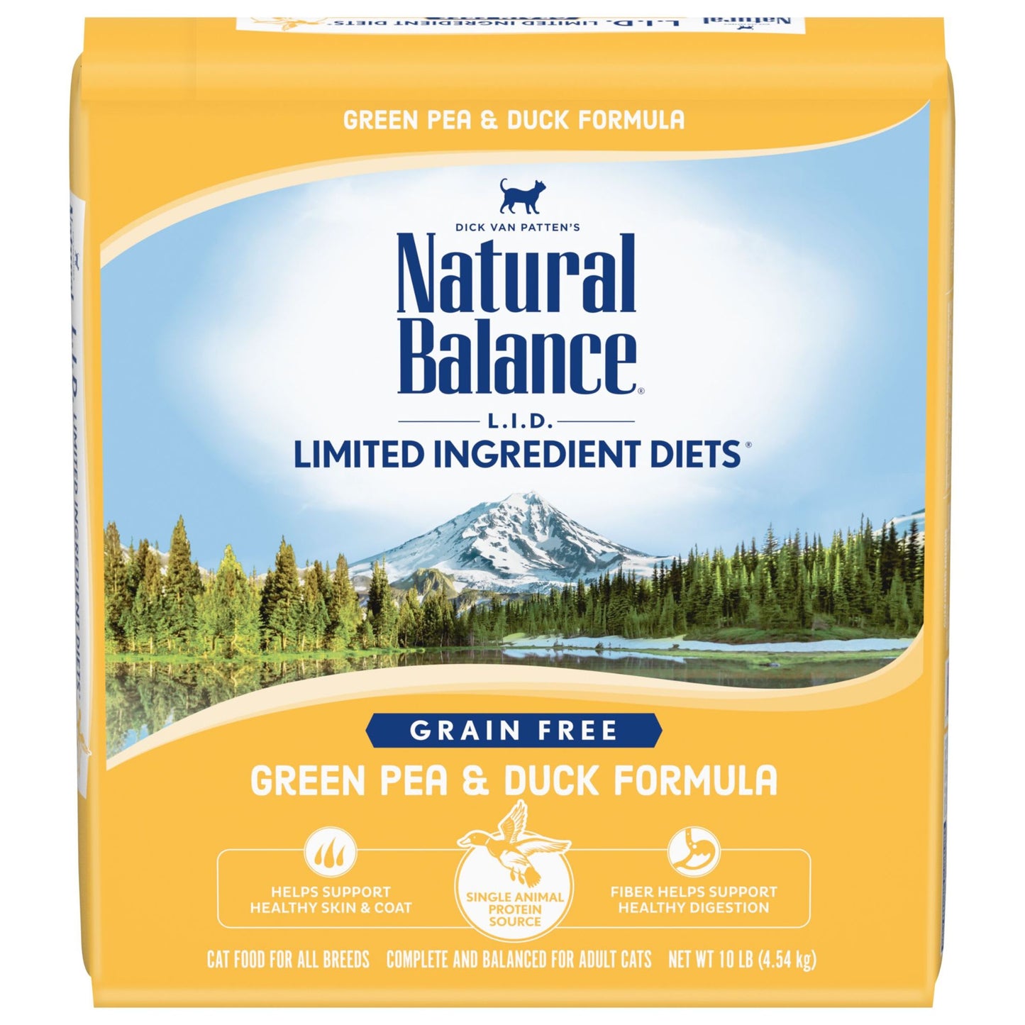 Natural Balance Limited Ingredient Diets Green Pea & Duck Formula Dry Cat Food 10 Pounds Grain Free