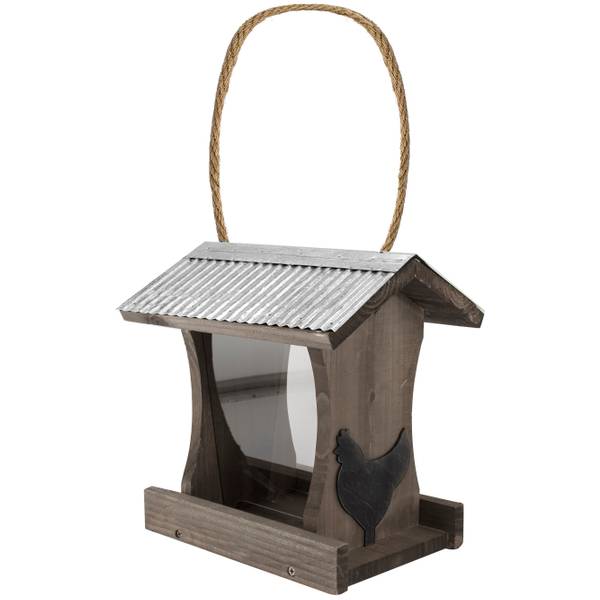 Woodlink Hanging Mount Backyard Rustic Farmhouse Hopper Wild Bird Feeder