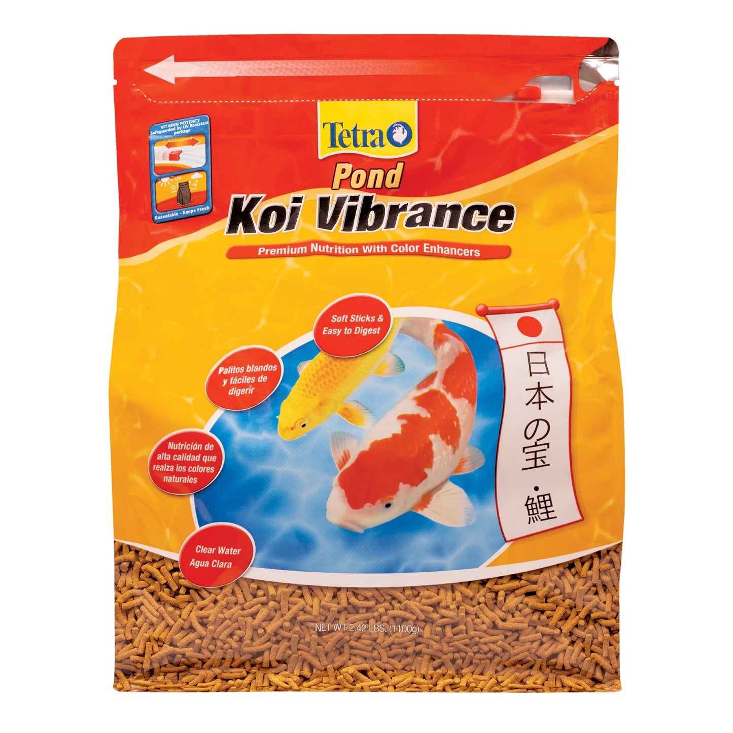 TetraPond Koi Vibrance 2.42 Pounds Soft Sticks Floating Pond Food