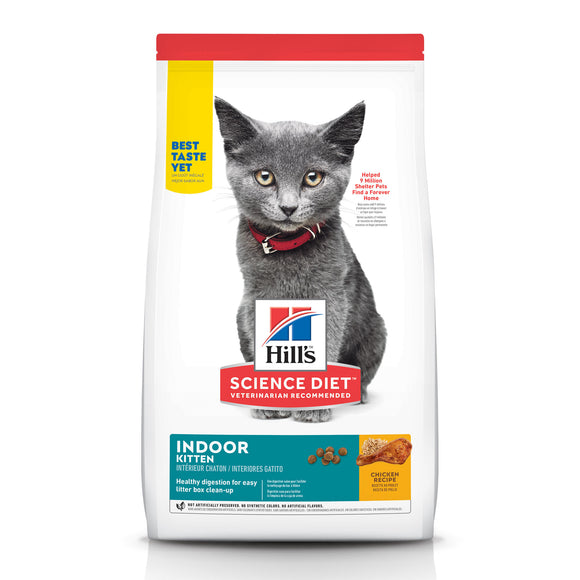Hill's Science Diet Kitten Indoor Chicken Recipe Dry Cat Food, 3.5 lb bag