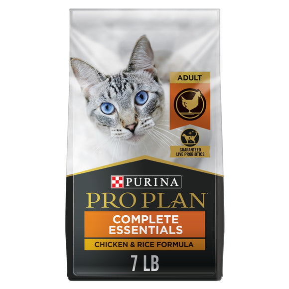 Purina Pro Plan High Protein Cat Food With Probiotics for Cats  Chicken and Rice Formula  7 lb. Bag