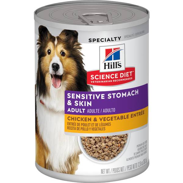 Hill's Science Diet Wet Dog Food, Adult, Sensitive Chicken & Vegetable, White