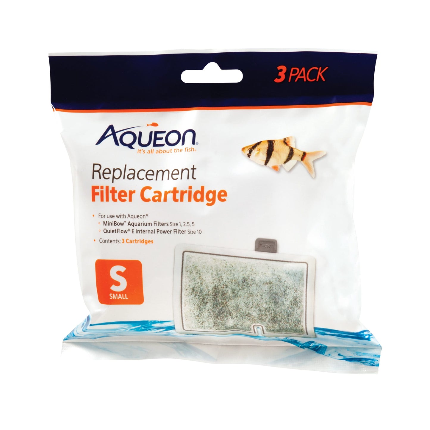 Aqueon Mini Bow Replacement Aquarium Filter Cartridges Small 3pk
