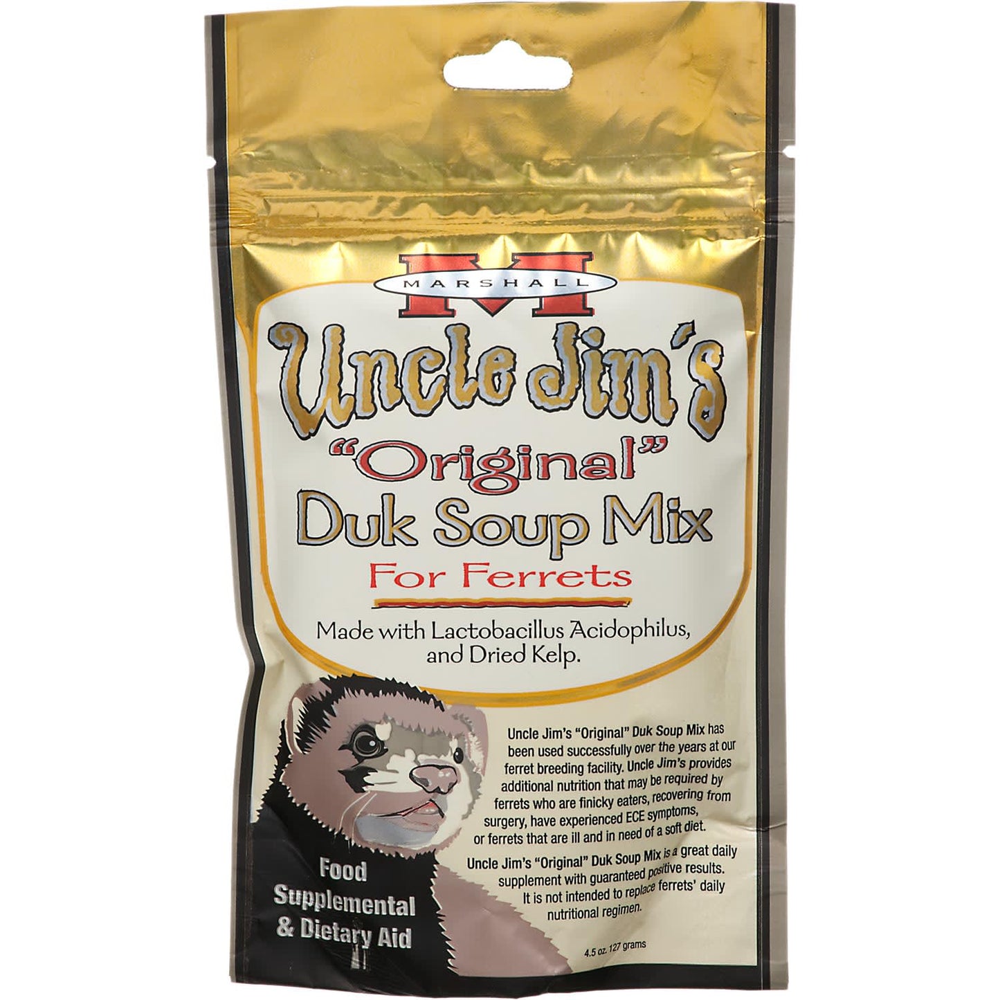 Marshall Pet Products Uncle Jim s Original Duk Soup Mix Recipe Ferret Supplement 4.5 Oz