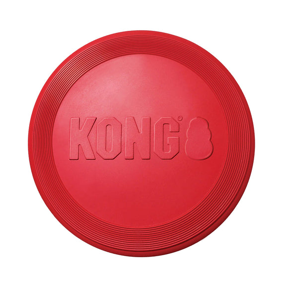 KONG Classic Flyer Rubber Frisbee Dog Toy  Large  Red