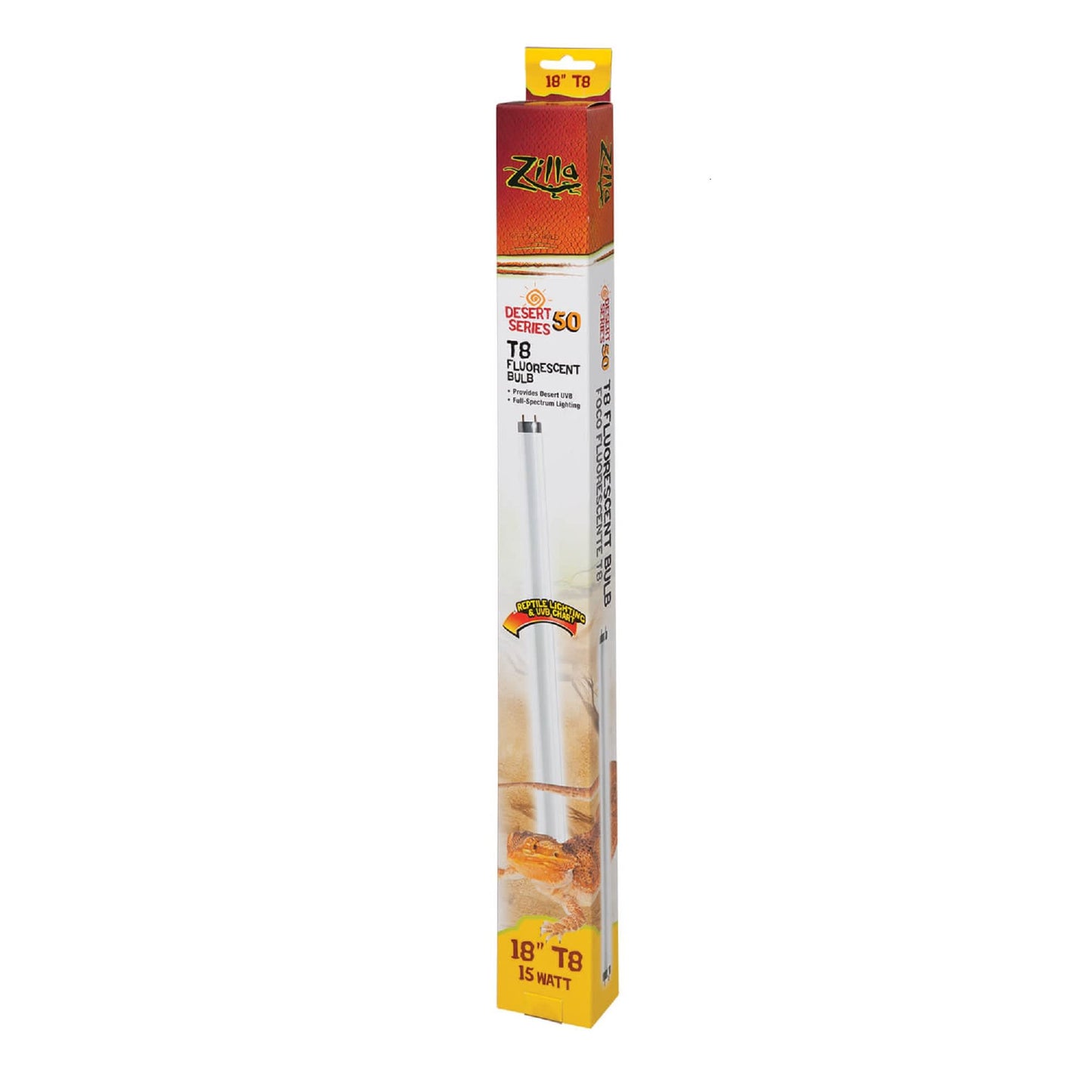 Zilla T8 Fluorescent Bulbs Desert Series 50 15 Watts
