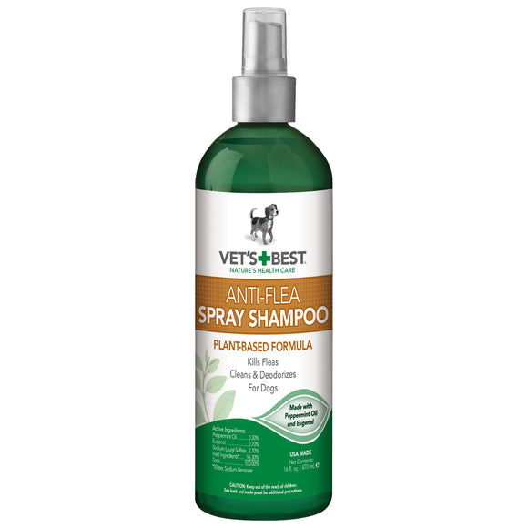 Vet's Best Anti-Flea Spray Dog Shampoo. 16 oz,