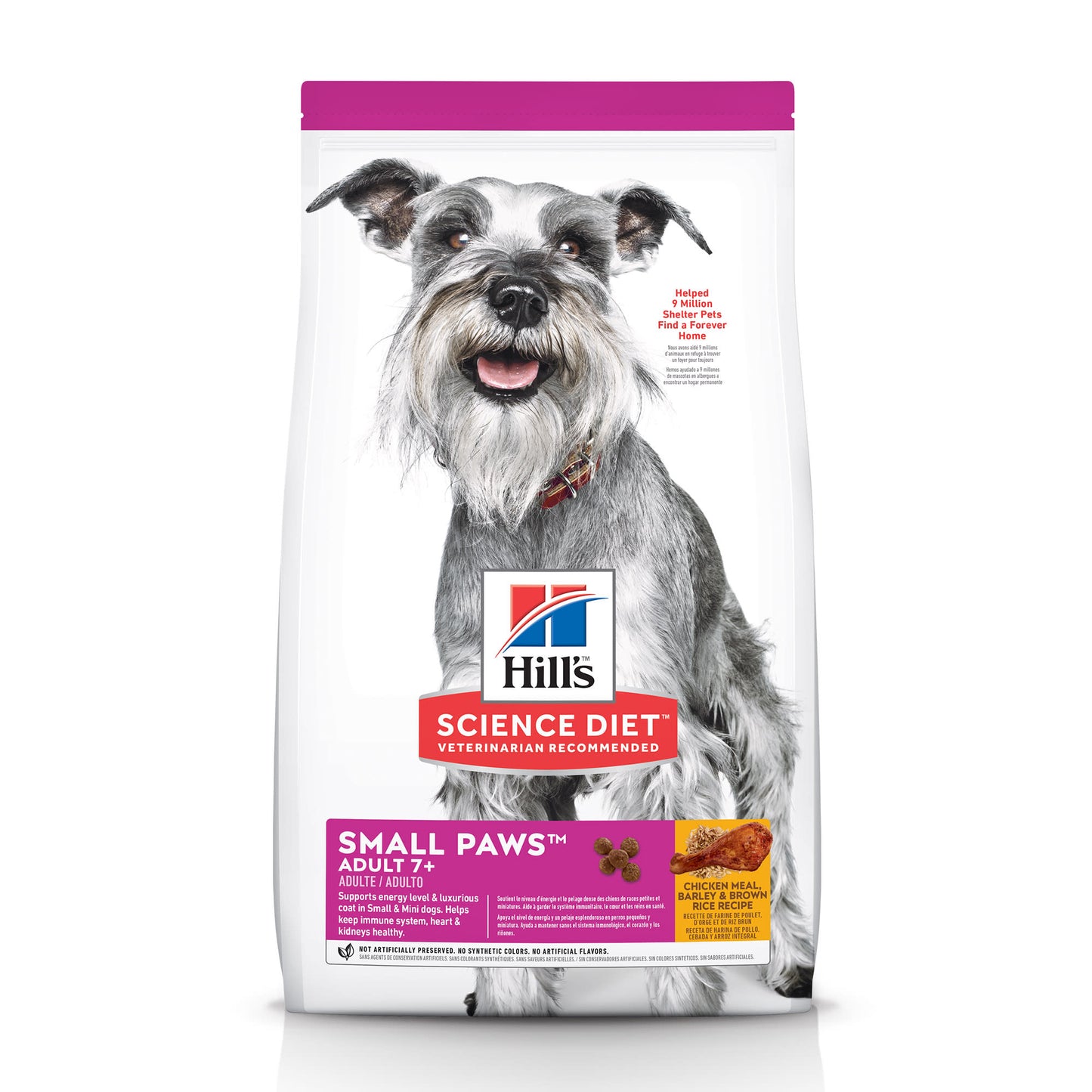 Hill's Science Diet Senior 7+ Small Paws Chicken Meal, Barley & Brown Rice Recipe Dry Dog Food, 4.5 lb bag