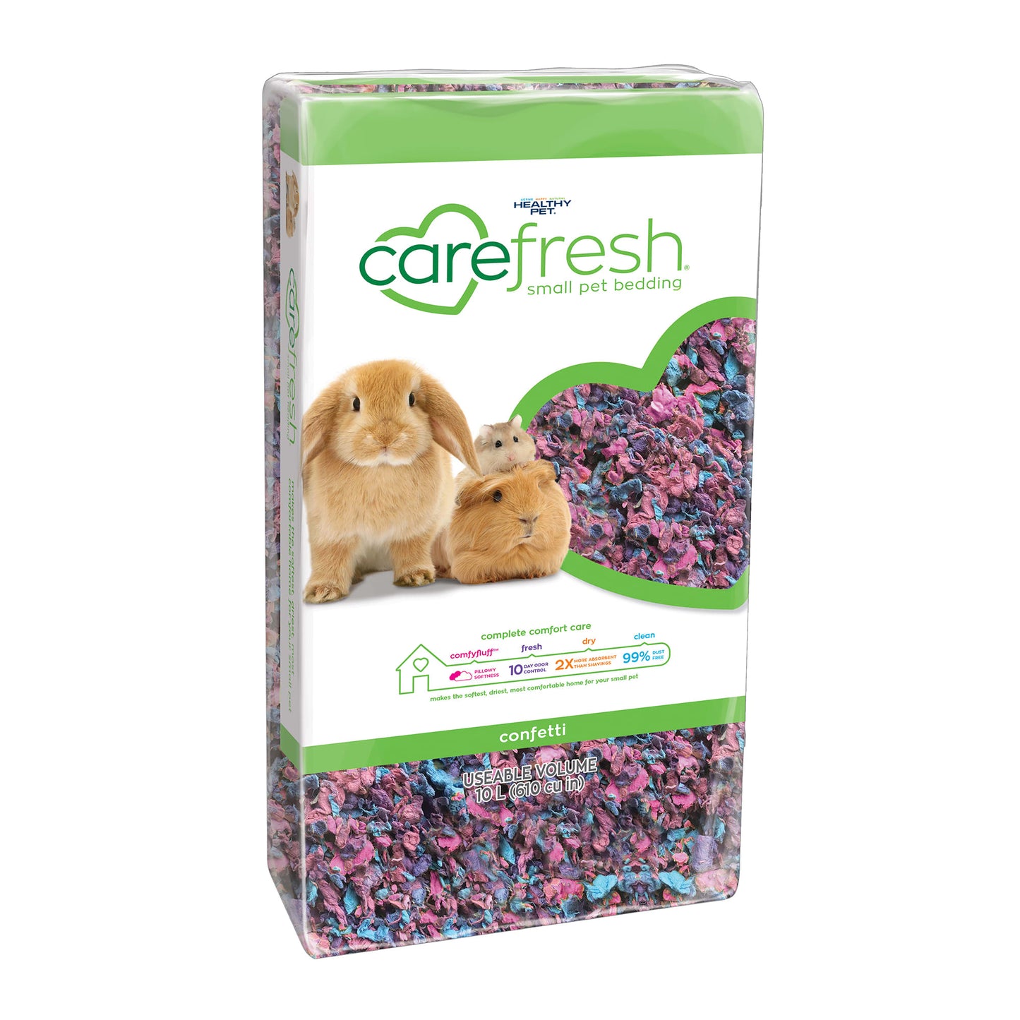 CareFRESH Natural Soft Paper Fiber Small Pet Bedding Confetti 10L