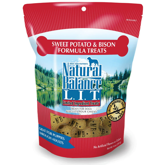 Natural Balance L.I.T. Limited Ingredient Treats Sweet Potato & Bison Formula Dry Dog Treats  14-Ounce