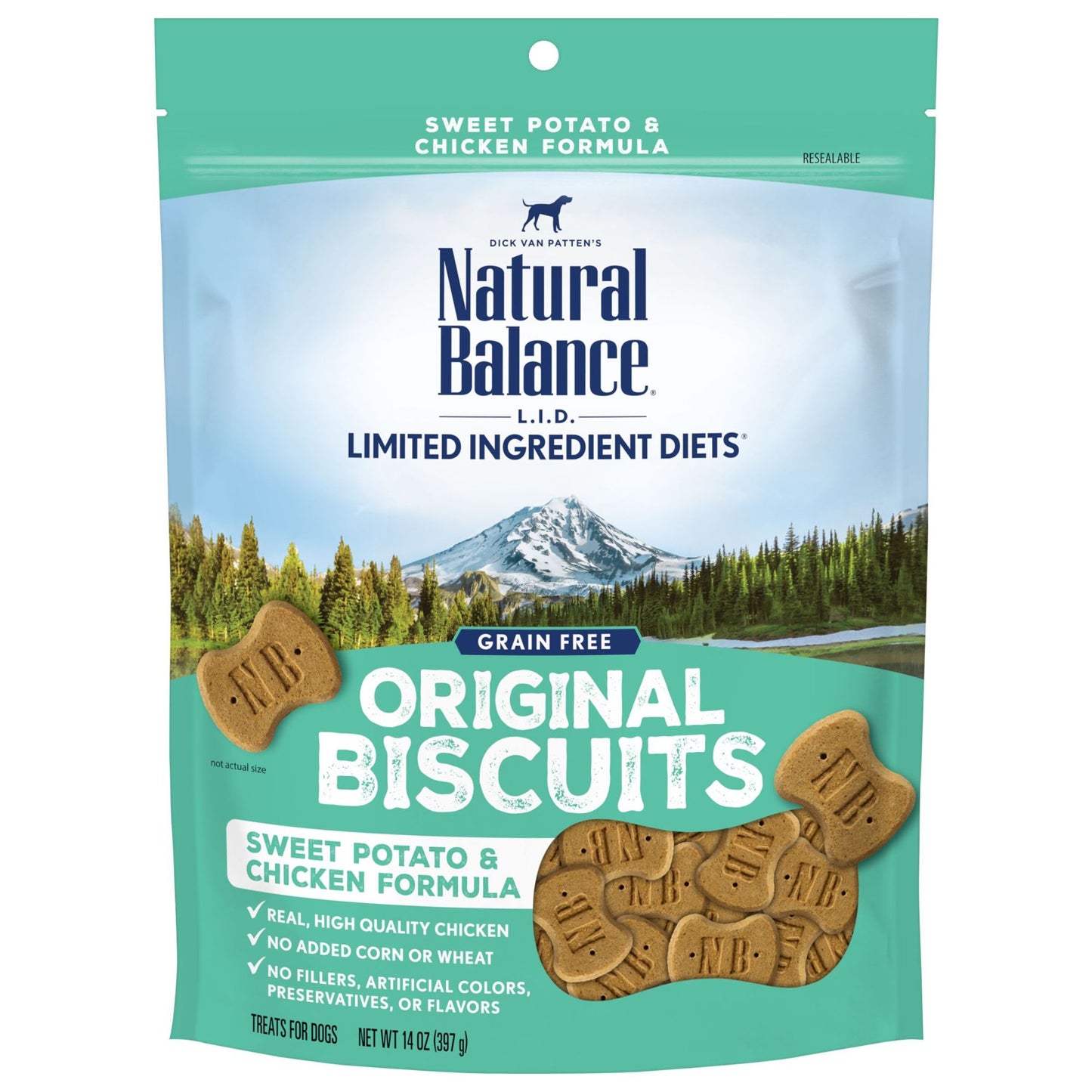 Natural Balance L.I.T. Limited Ingredient Treats Sweet Potato & Chicken Formula Dry Dog Treats 14-Ounce