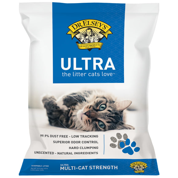 Dr. Elsey s Precious Cat Ultra Multi-Cat Clumping Unscented Clay Cat Litter  40lb