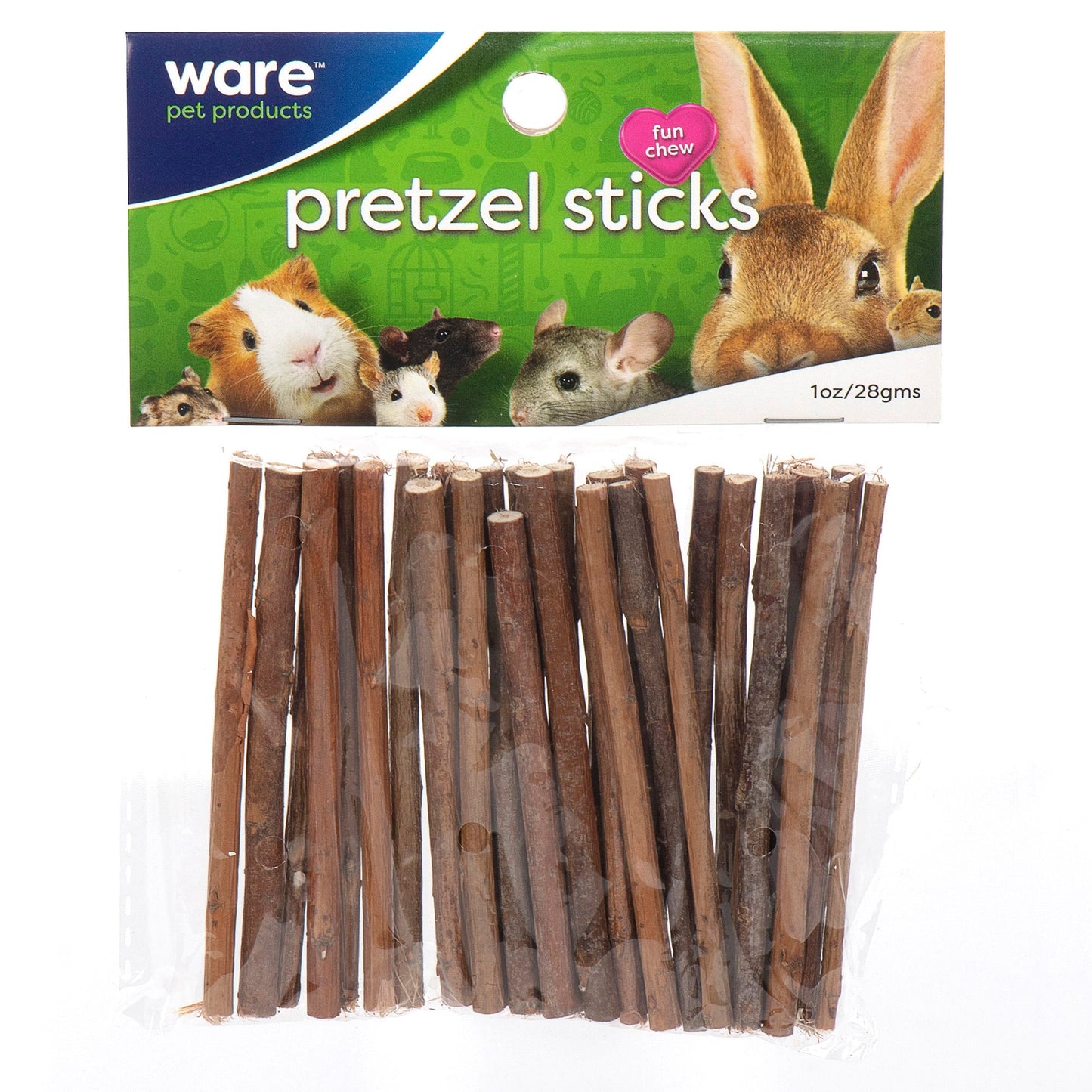 Ware Pretzel Sticks Small Animal Chew Toys 1 Oz