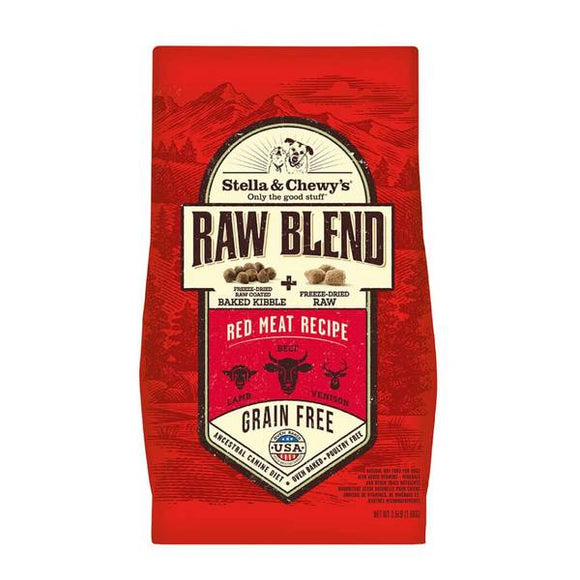 Stella & Chewy's Raw Blend Kibble Grain-Free Red Meat Recipe Dog Food, 22 Lb