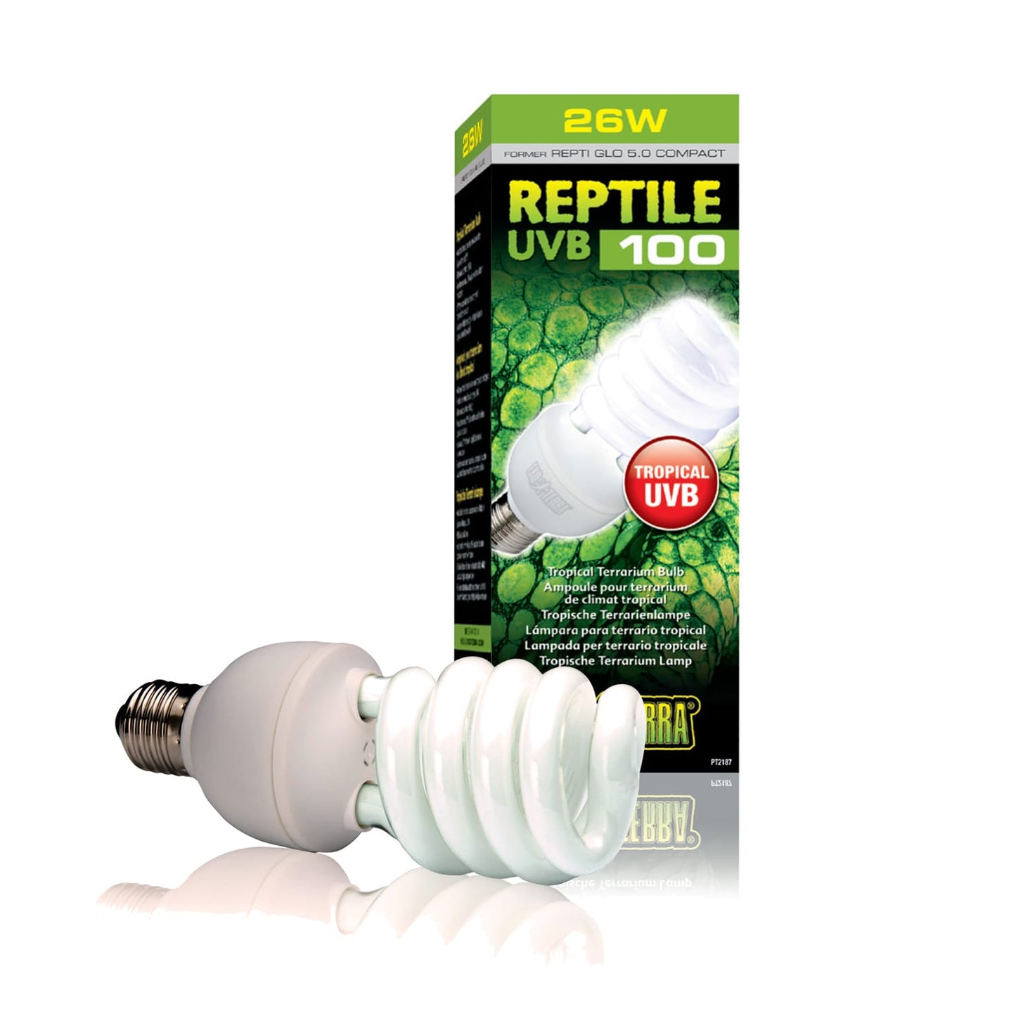 Exo Terra Repti-Glo 5.0 Compact Fluorescent Tropical Terrarium Lamp 26-Watt