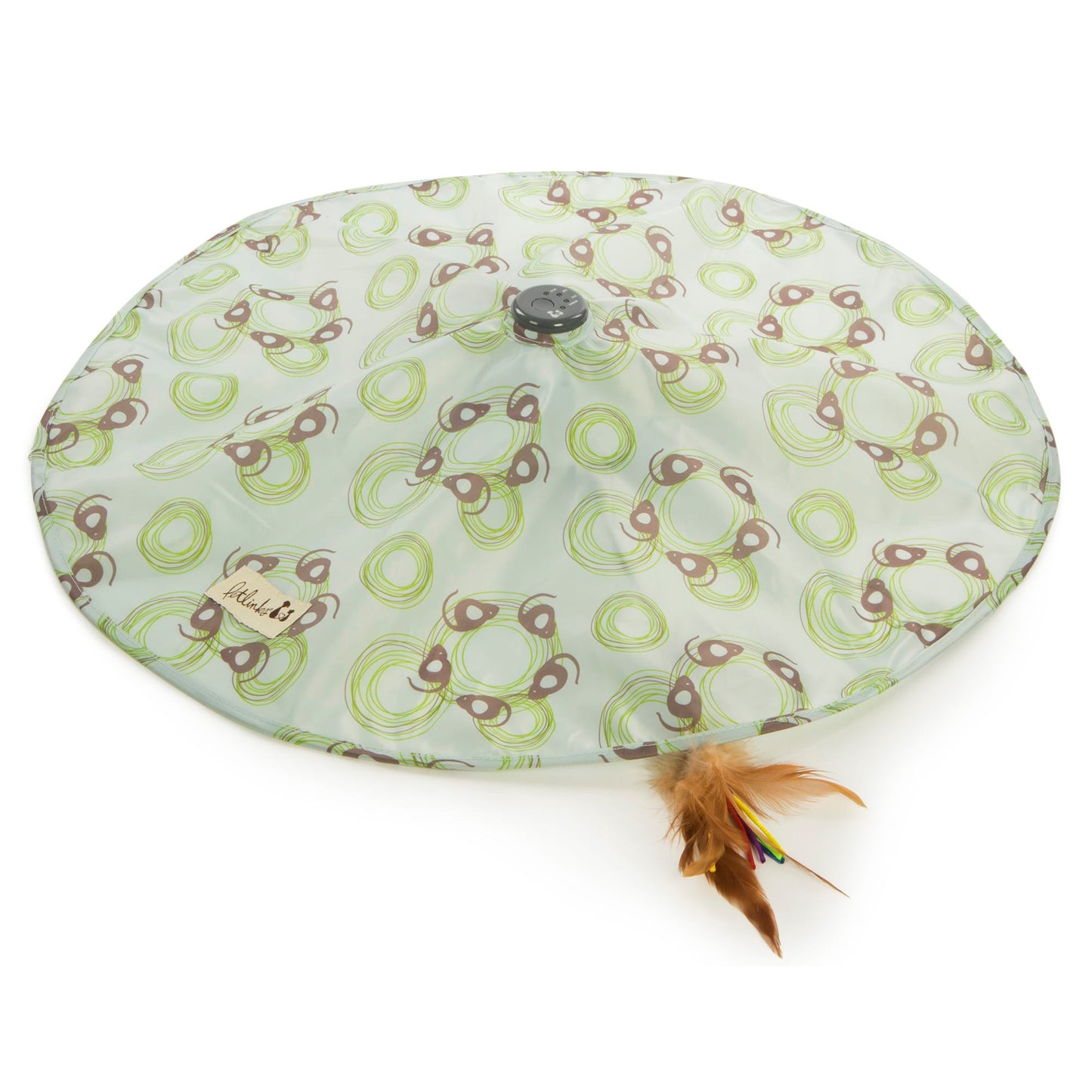 Petlinks Mystery Motion Electronic Motion Cat Toy Interactive Concealed Wand with Feather Tail Battery Powered