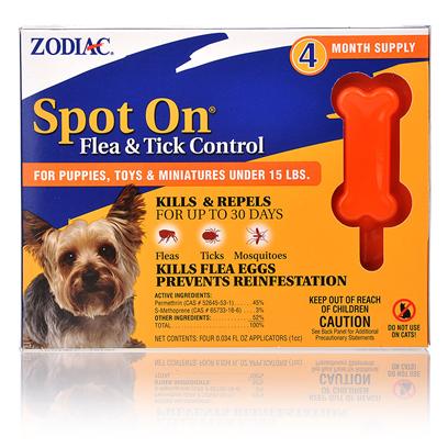 Zodiac Spot On Flea & Tick Control For Dogs Over60 lbs 6pk