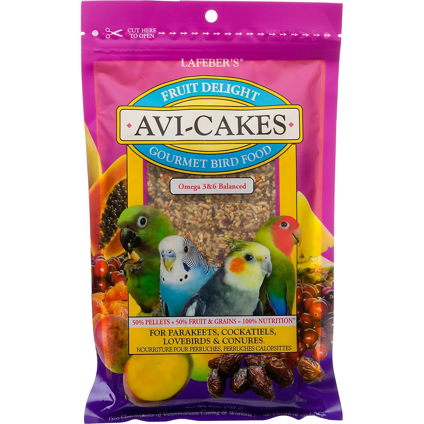 Lafeber s Avi-Cakes for Small Birds Fruit Delight 8 Oz.