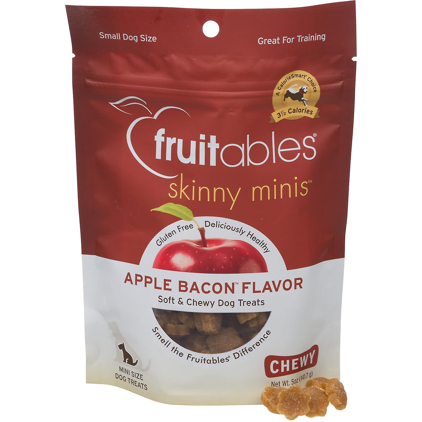 Fruitables Skinny Mini Dog Treats Apple Bacon Flavor 5 Ounces