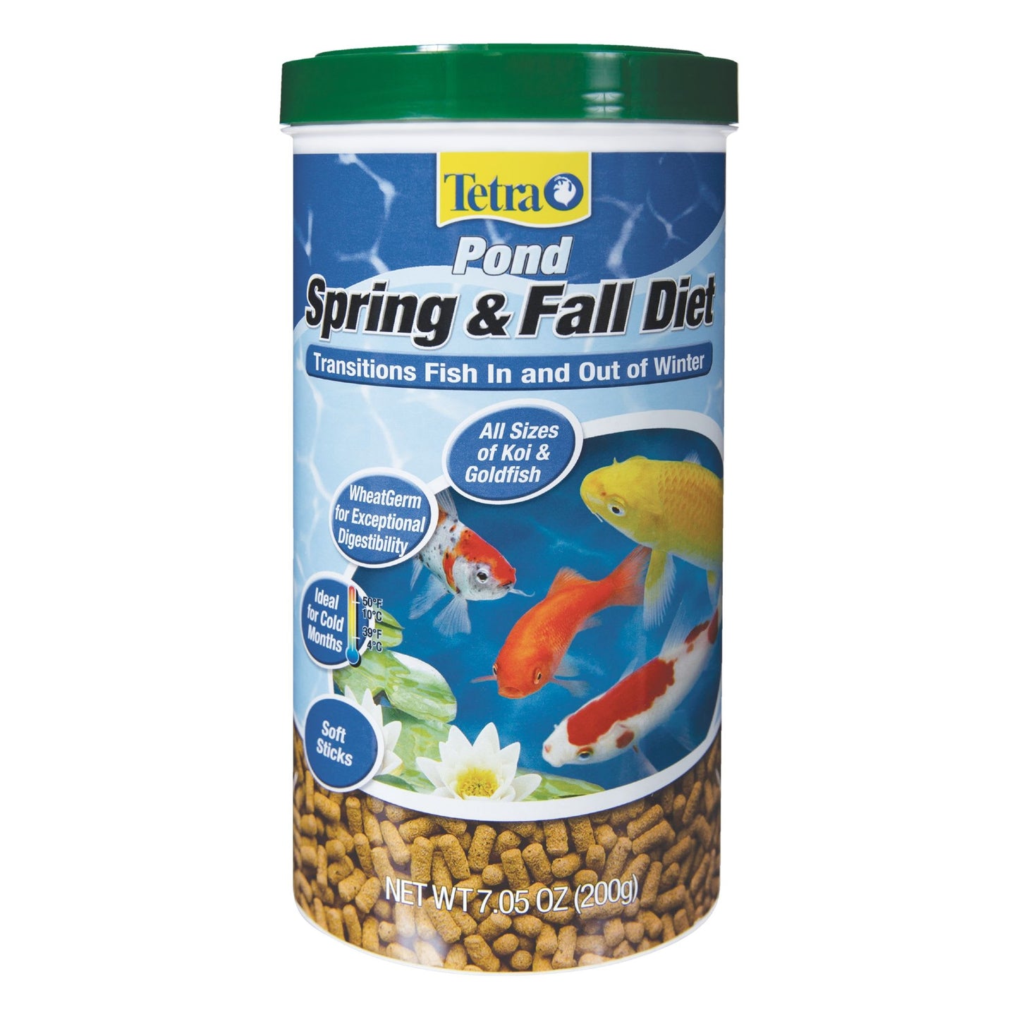 TetraPond Spring And Fall Diet 7.05 Ounces Pond Fish Food For Goldfish And Koi