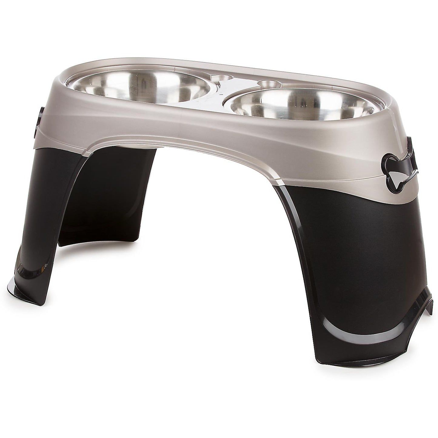 Petmate Easy Reach Diner Elevated Dog Bowls Black X-Large