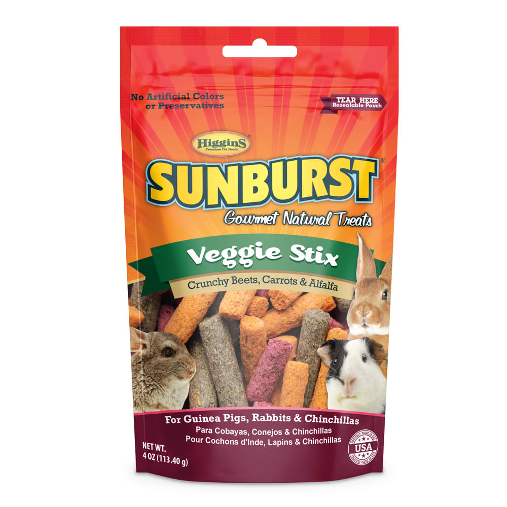 Higgins Sunburst Veggie Stix Small Animal Treat 4 Oz