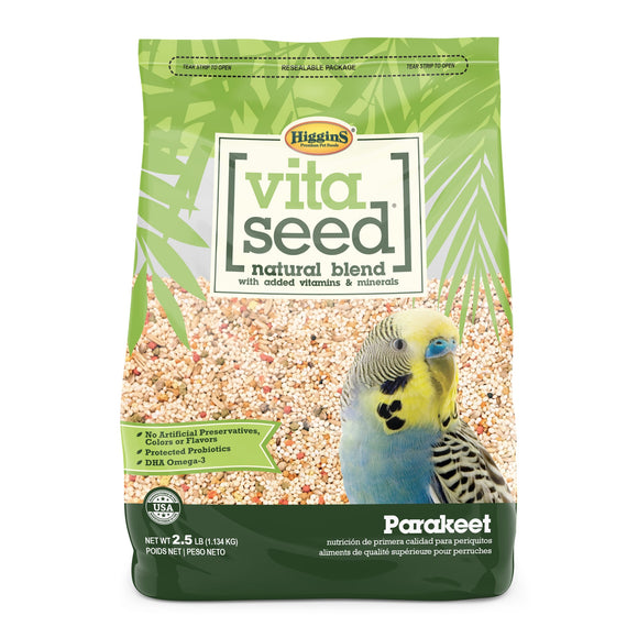 Higgins Vita Seed Parakeet Bird Food, 2.5 lb