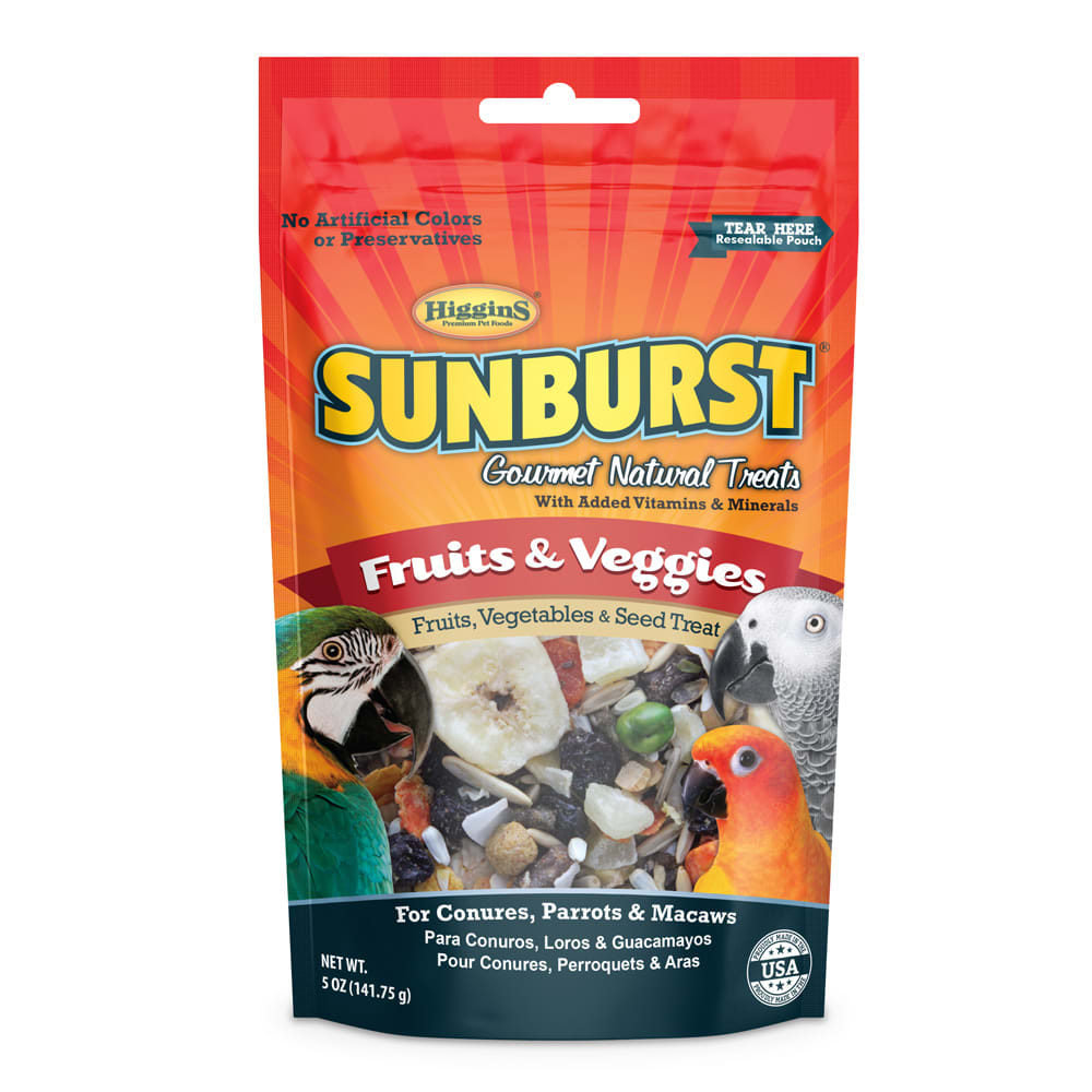 Higgins Sunburst Fruits & Veggies Bird Treat 5 Oz