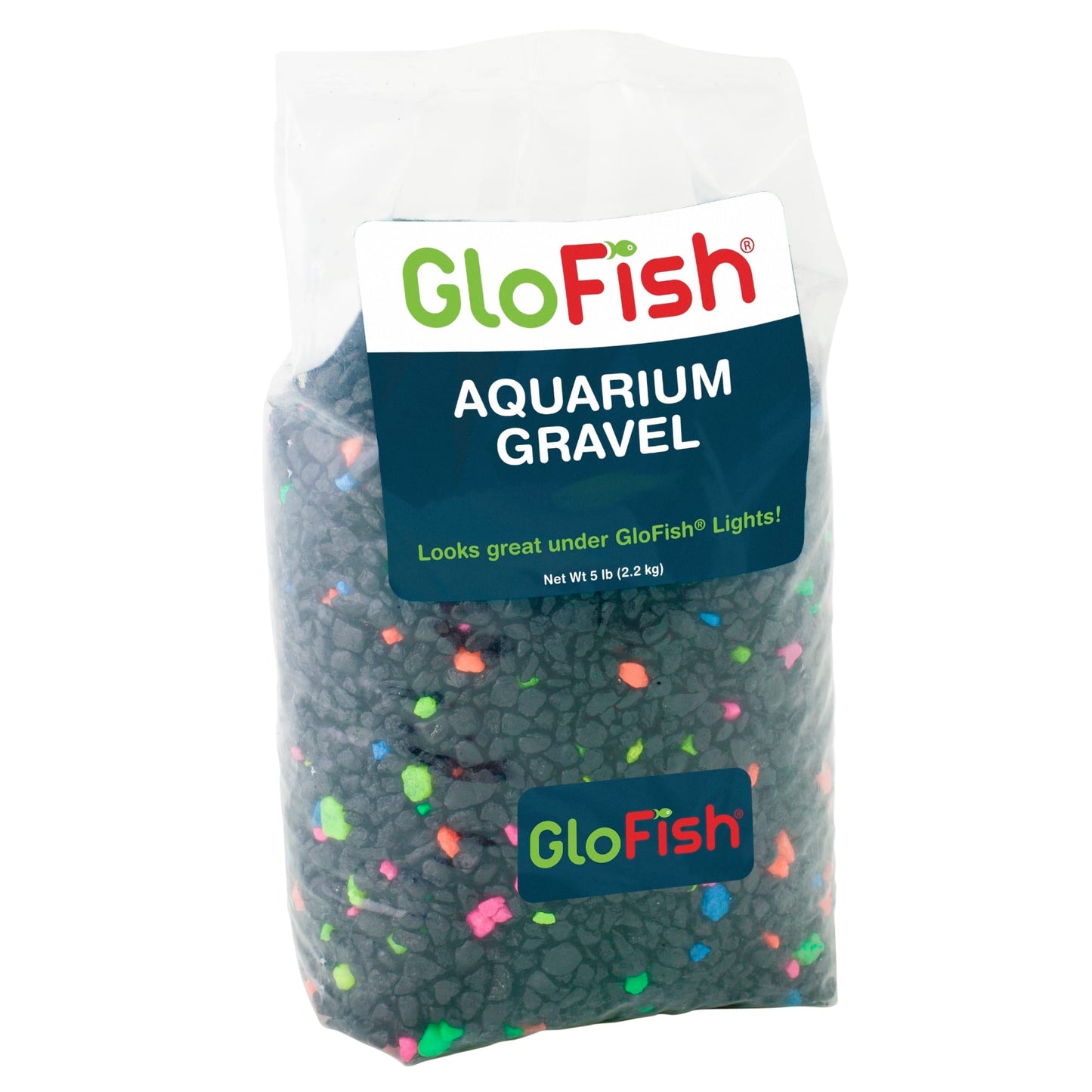 GloFish Aquarium Gravel 5 Pounds Black with Fluorescent Plastic Accents Complements GloFish Tanks