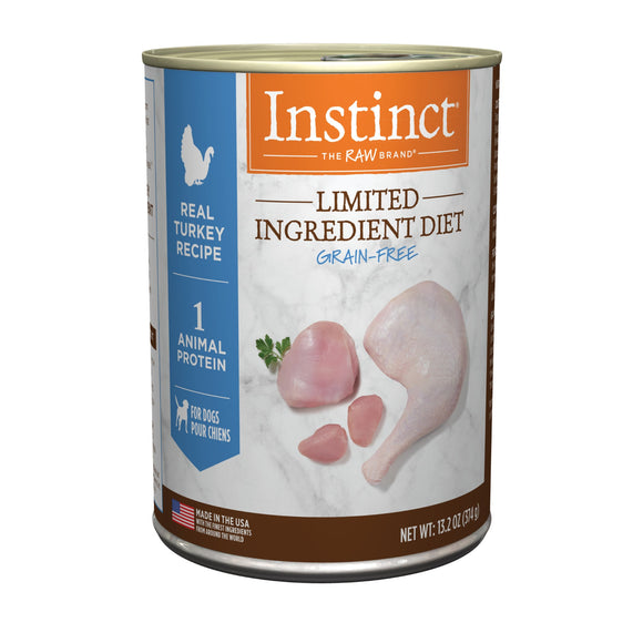 Nature's Variety Instinct Limited Ingredient Diet Grain-Free Turkey Formula Canned Dog Food, 13.2 oz. (Case of 12)