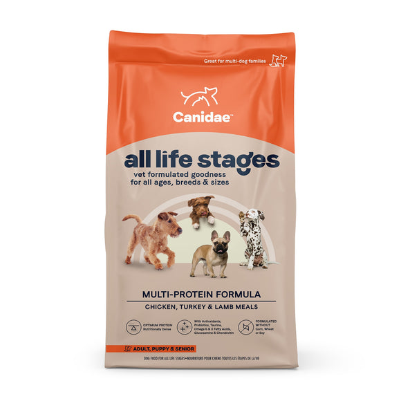 Canidae All Life Stages Multi-Protein Chicken, Turkey, Lamb & Fish Dry Dog Food, 27lb