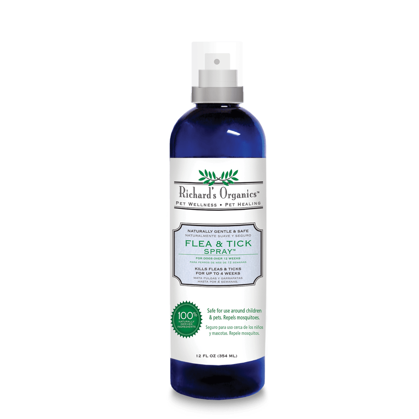 Richard's Organics Flea & Tick Spray for Dogs 12oz