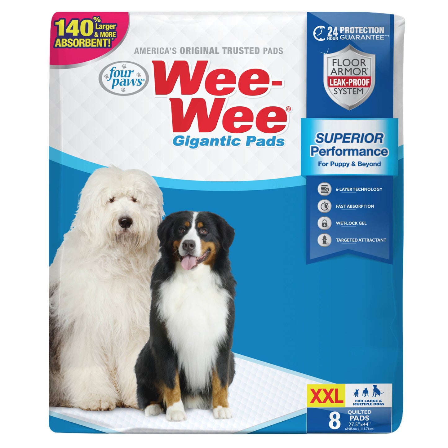 Four Paws XL Wee Wee Pads 28 in x 34 in 40 count