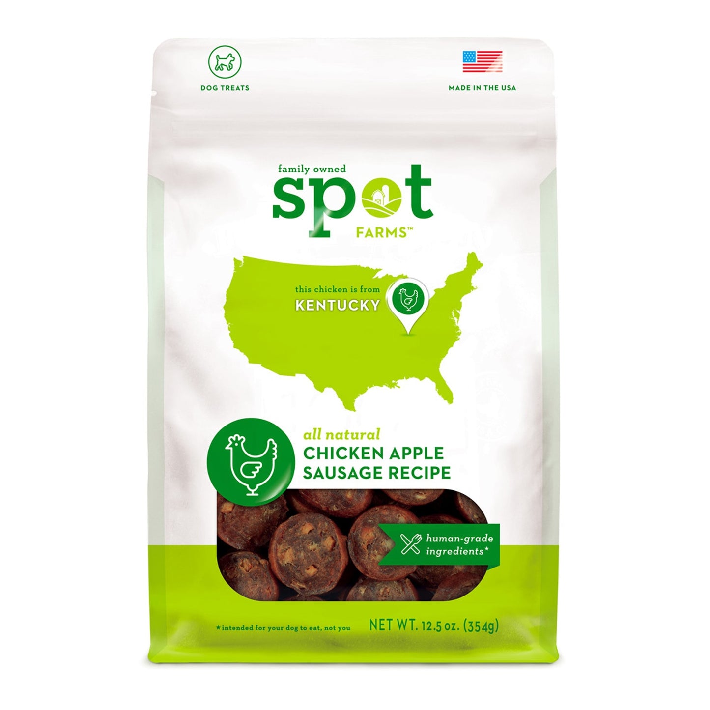 Spot Farms Chicken Apple Sausage Dog Treats 12.5oz