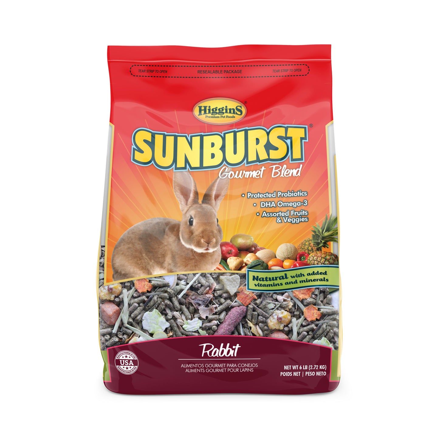 Higgins Sunburst Rabbit Small Animal Food 6 Lb