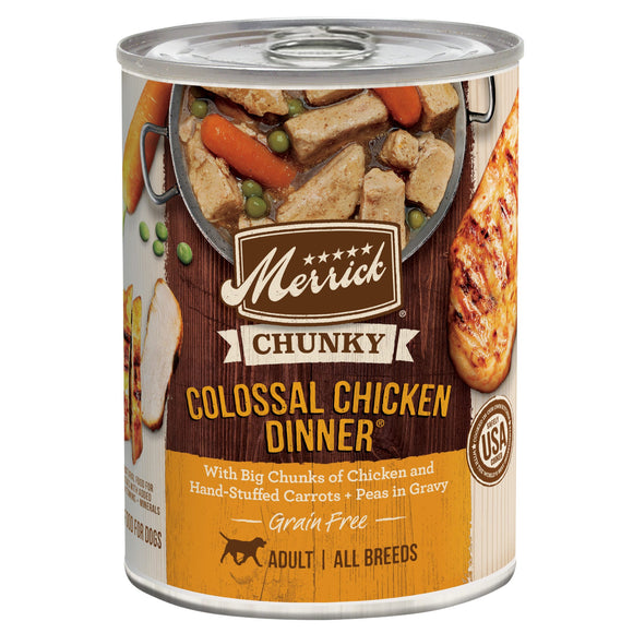 Merrick Chunky Colossal Chicken All Life Stages Wet Dog Food, 12.7 Oz