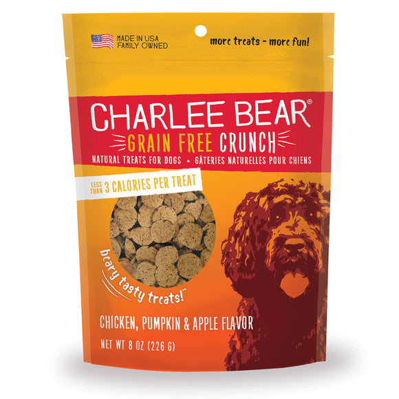 Charlee Bear Natural Bear Crunch Bacon and Blueberry Grain-Free Dog Treats 8oz