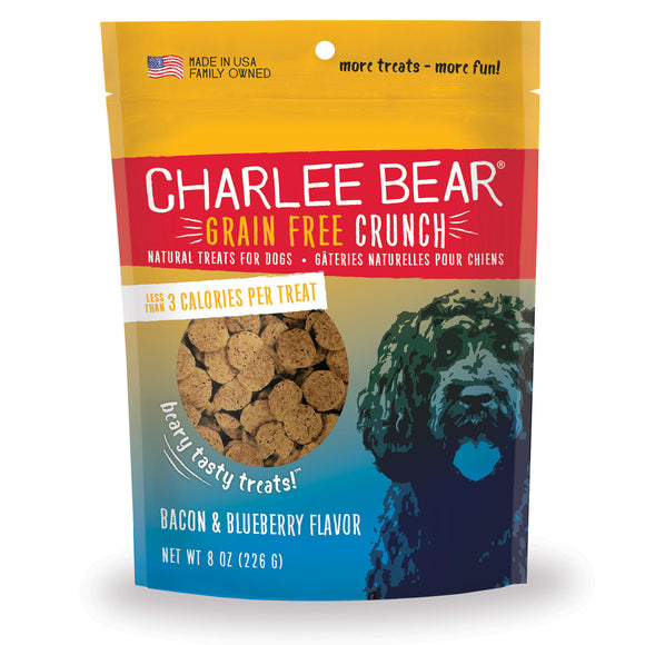 Charlee Bear Natural Bear Crunch Chicken Pumpkin and Apple Grain-Free Dog Treats 8oz